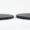Dacasso Black Leatherette Round Coaster with Thin Metal Core AG-1354 - alternate 4